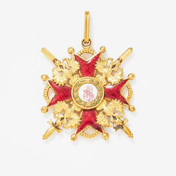 ORDER OF SAINT STANISLAUS, Russia, Military Division; Third Class