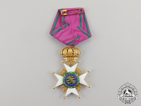 House Order of Saxe-Ernestine, Type II, Civil Division, I Class Knight (in gold) Reverse
