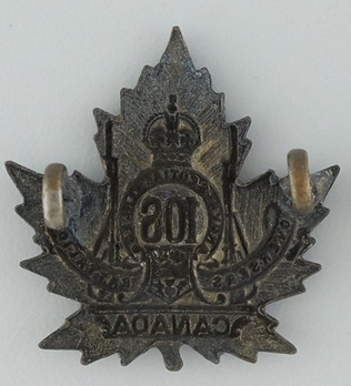 106th Infantry Battalion Other Ranks Collar Badge Reverse