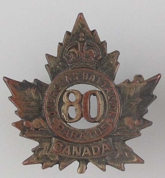 80th Infantry Battalion Other Ranks Collar Badge Obverse