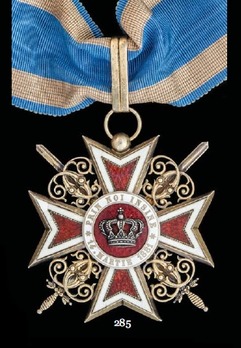 Order of the Romanian Crown, Type I, Military Division, Commander's Cross
