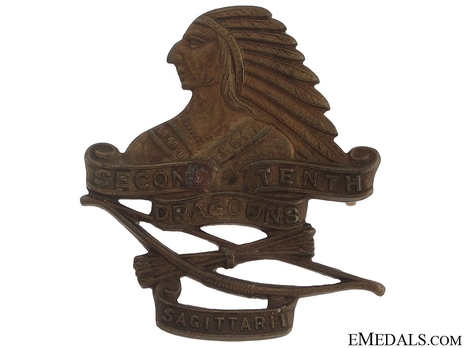 2nd/10th Dragoons Other Ranks Cap Badge Obverse