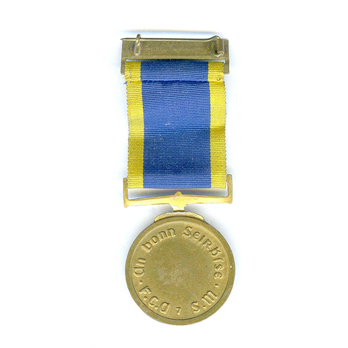 Service Medal for Local Defence Forces and Naval Reserve, Bronze (7 Years) Reverse