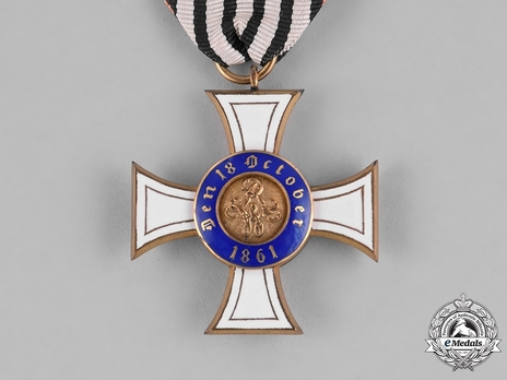 Order of the Crown, Civil Division, Type II, III Class Cross (with commemorative ribbon) Reverse