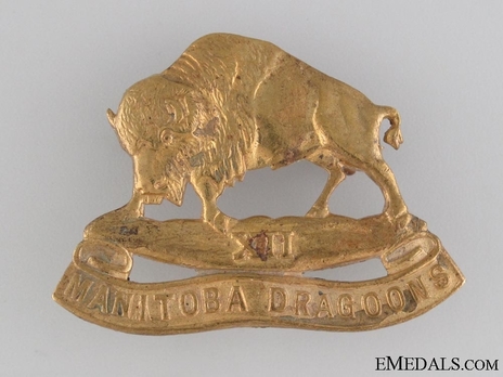 12th Manitoba Dragoons Other Ranks Cap Badge Obverse