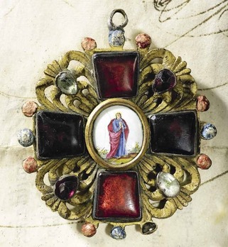 Order of St. Anne, Type I, I Class Badge (in bronze gilt, c. 1760)