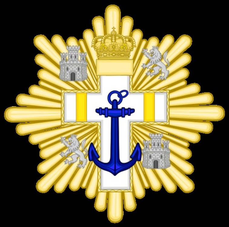 506px grand cross of the naval merit %28spain%29   yellow decoration.svg