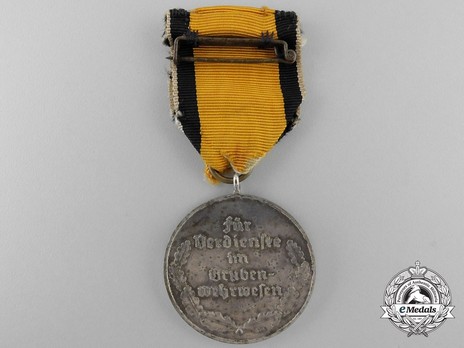 Mine Rescue Service Decoration, Type III (in silvered bronze) Reverse