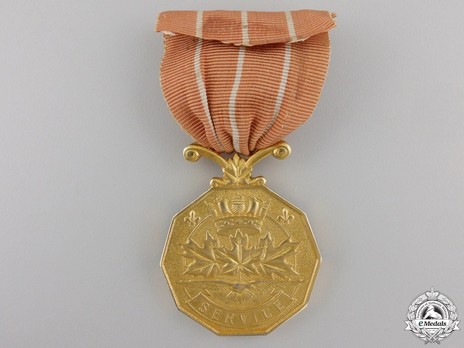 Canadian Forces' Decoration, Type II (with young profile wearing laurel wreath crown) Reverse