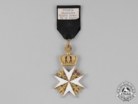 Order of St. John, Type II, Knight of Justice Cross (in gold) Reverse