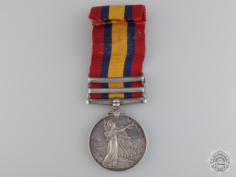 Silver Medal (with date removed, with "BELFAST" and "LAING'S NEK" clasps) Reverse