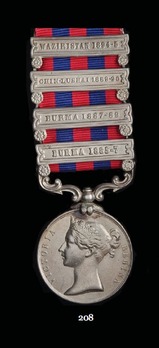 India General Service Medal (1854) (with "BURMA 1887-9" clasp)
