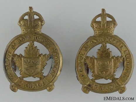 Nova Scotia Regiment 1st Depot Battalion Other Ranks Collar Badge Obverse