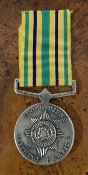 South African Police Star for Faithful Service (Named) Reverse