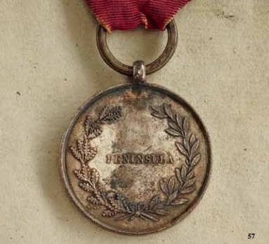 Peninsula Medal for Officers, Type I (by Brasseux Freres) Reverse