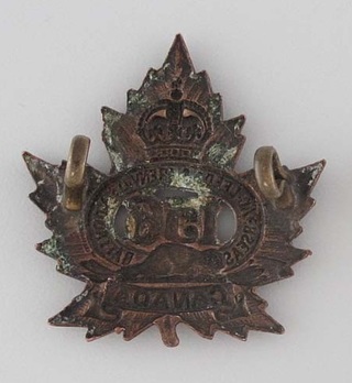 156th Infantry Battalion Other Ranks Collar Badge Reverse