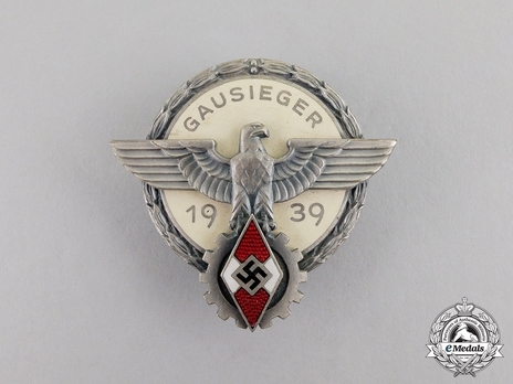 National Trade Competition Victors' Badge, Type II, in Silver (1939) Obverse
