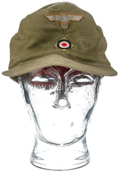 German Army Officer's Tropical Visored Field Cap M43 without Soutache Front