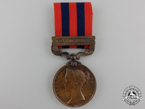 Bronze Medal (with "BURMA 1885-7" clasp) Obverse