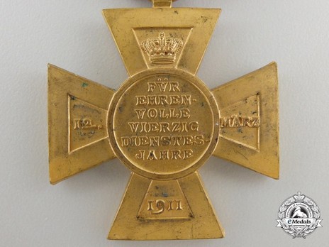 Luitpold Cross for 40 Years in State Service (in bronze gilt) Reverse