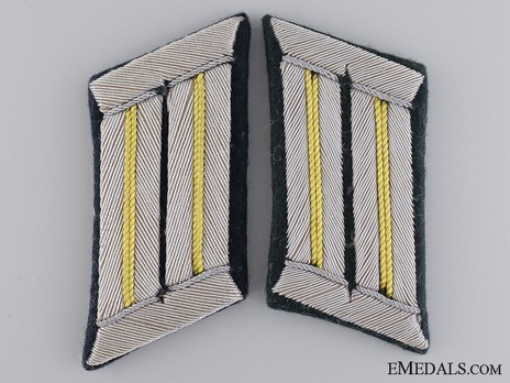 German Army Post-1936 Signals Officer Ranks Field Collar Tabs Obverse