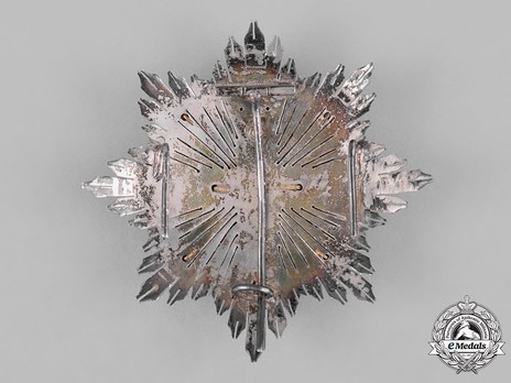 2nd Class Breast Star (white distinction) (with Fleur de Lys and Royal Crown) (Silver and Silver gilt) Reverse