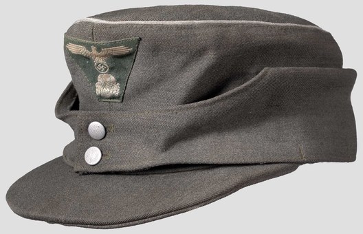 Waffen-SS Officer's Visored Field Cap M43 (silver piped version) Profile