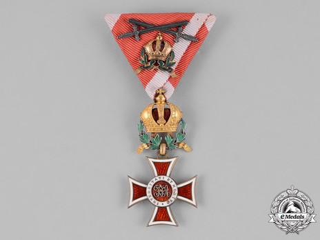 Order of Leopold, Type III, Military Division, Commander Cross Miniature (with silver swords) 