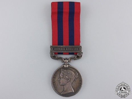 Silver Medal (with "BURMA 1887-89" clasp) Obverse