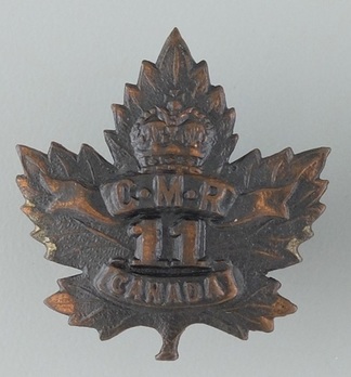 11th Mounted Rifle Battalion Other Ranks Collar Badge Obverse