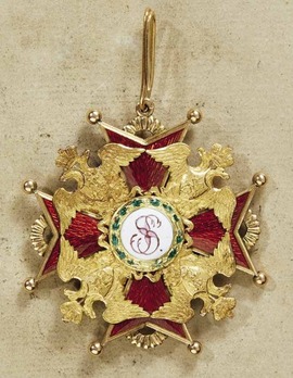 Order of Saint Stanislaus, Type I, Civil Division, I Class Set by Emanuel Pannasch, c. 1835 Cross