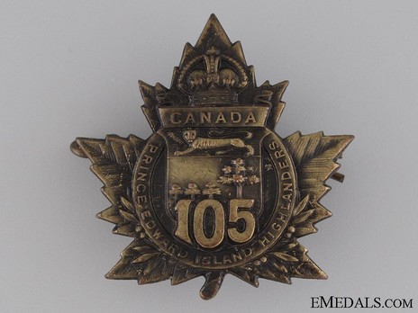 105th Infantry Battalion Other Ranks Cap Badge Obverse