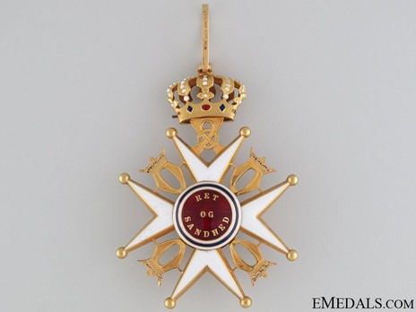 Order of St. Olav, II Class Commander, Civil Division Reverse