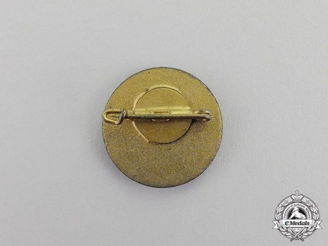 Miniature Tyrolean Marksmanship Gau Achievement, Type VII, Champion Badge (for pistol) Reverse