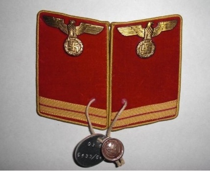 NSDAP Oberhelfer Type IV Reich Level Collar Tabs Obverse