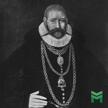 Tycho Brahe of Denmark, wearing the Order of the Elephant, Collar.