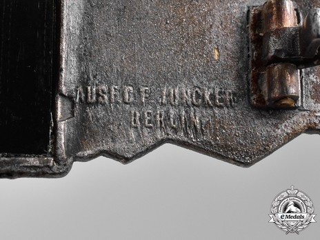 Close Combat Clasp, in Silver, by F. Linden Detail
