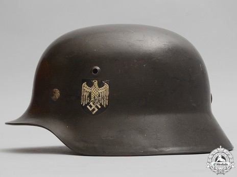 German Army Steel Helmet M35 (Double Decal version) Left Side