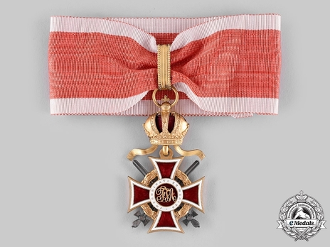 Order of Leopold, Type III, Military Division, Commander Cross (with lower class War Decoration and silver swords)