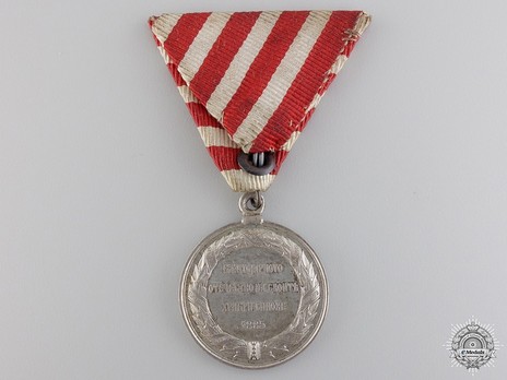 Medal for the Serbian-Bulgarian War 1885, in Silver (stamped "SCHILLER") Reverse