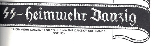 SS-TV Heimwehr Danzig Cuff Title Obverse