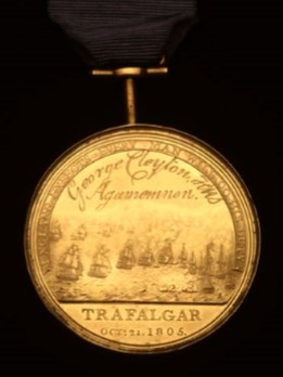 Boulton's Trafalgar Medal, in Tin Reverse