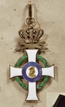 Albert Order, Type II, Military Division, Grand Cross (swords on ring) Reverse