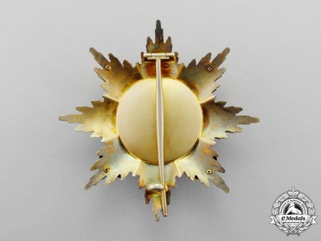 Order of Berthold I, Grand Cross Breast Star with Swords Reverse