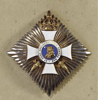 Order of Philip the Magnanimous, Type II, Commander Breast Star with Swords (with crown) Obverse