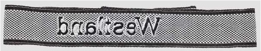 Waffen-SS Westland NCO/EM's Cuff Title (BeVo weave version) Reverse