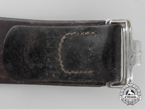 Luftwaffe Black Leather Belt Strap Obverse