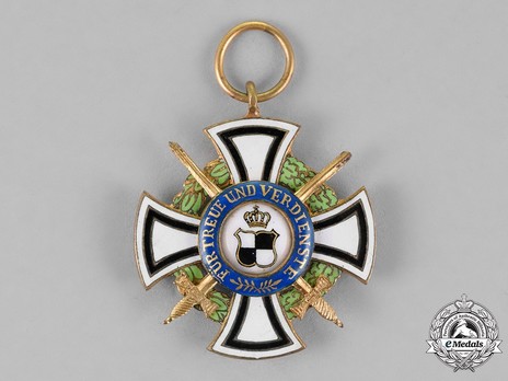 House Order of Hohenzollern, Type II, Military Division, II Class Honour Cross (in silver gilt) Obverse