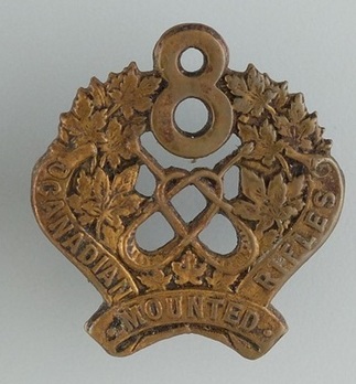 8th Mounted Rifle Battalion Other Ranks Collar Badge Obverse