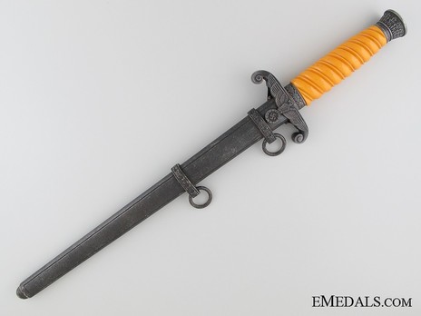 German Army ASSO-made Officer’s Dagger Obverse in Scabbard